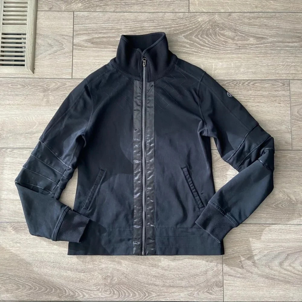 Lululemon Vintage Athletic High Neck Black Jacket
